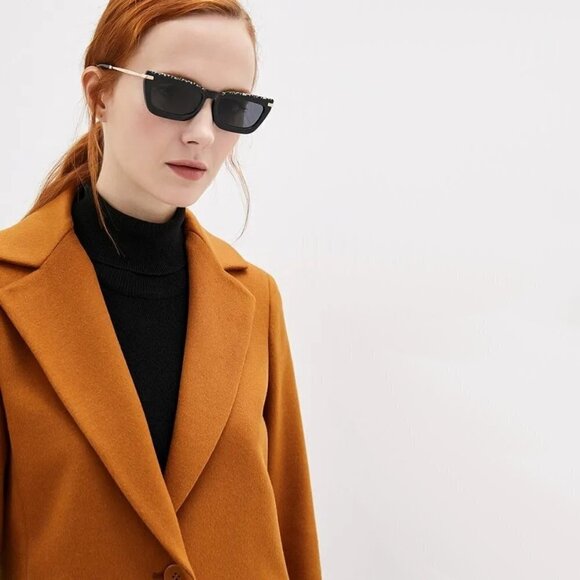 NWOT Jimmy Choo Vela gold glitter lens sunglasses - Picture 2 of 12